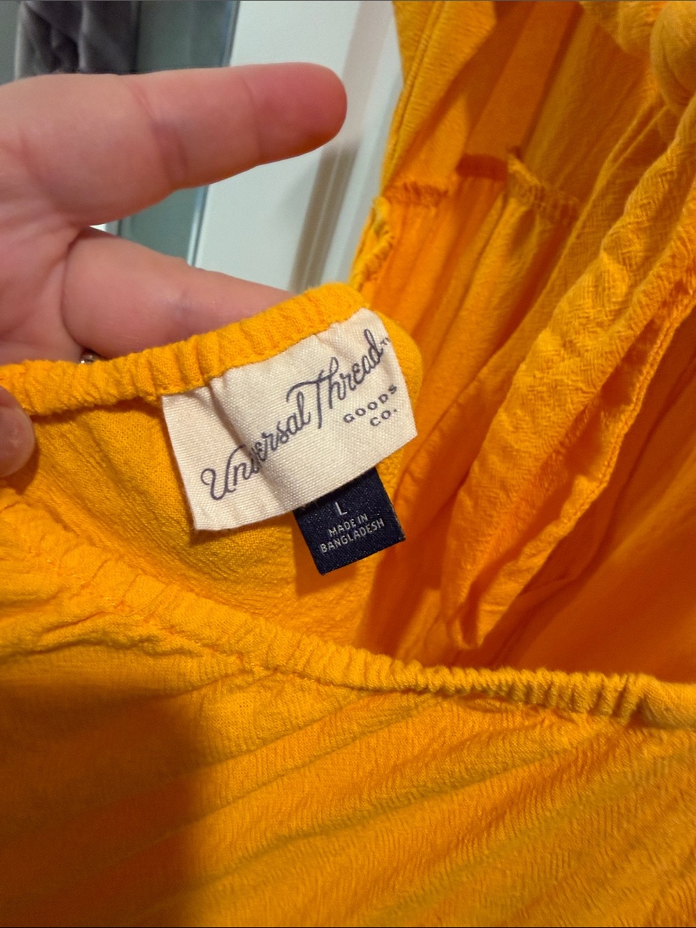 Universal Thread Bright Yellow Button-Front Sundress - Picture 2 of 3